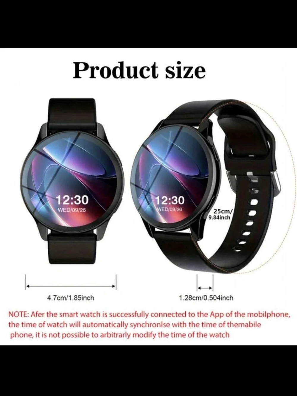 Black Smartwatch with Fitness Tracking - Unbranded